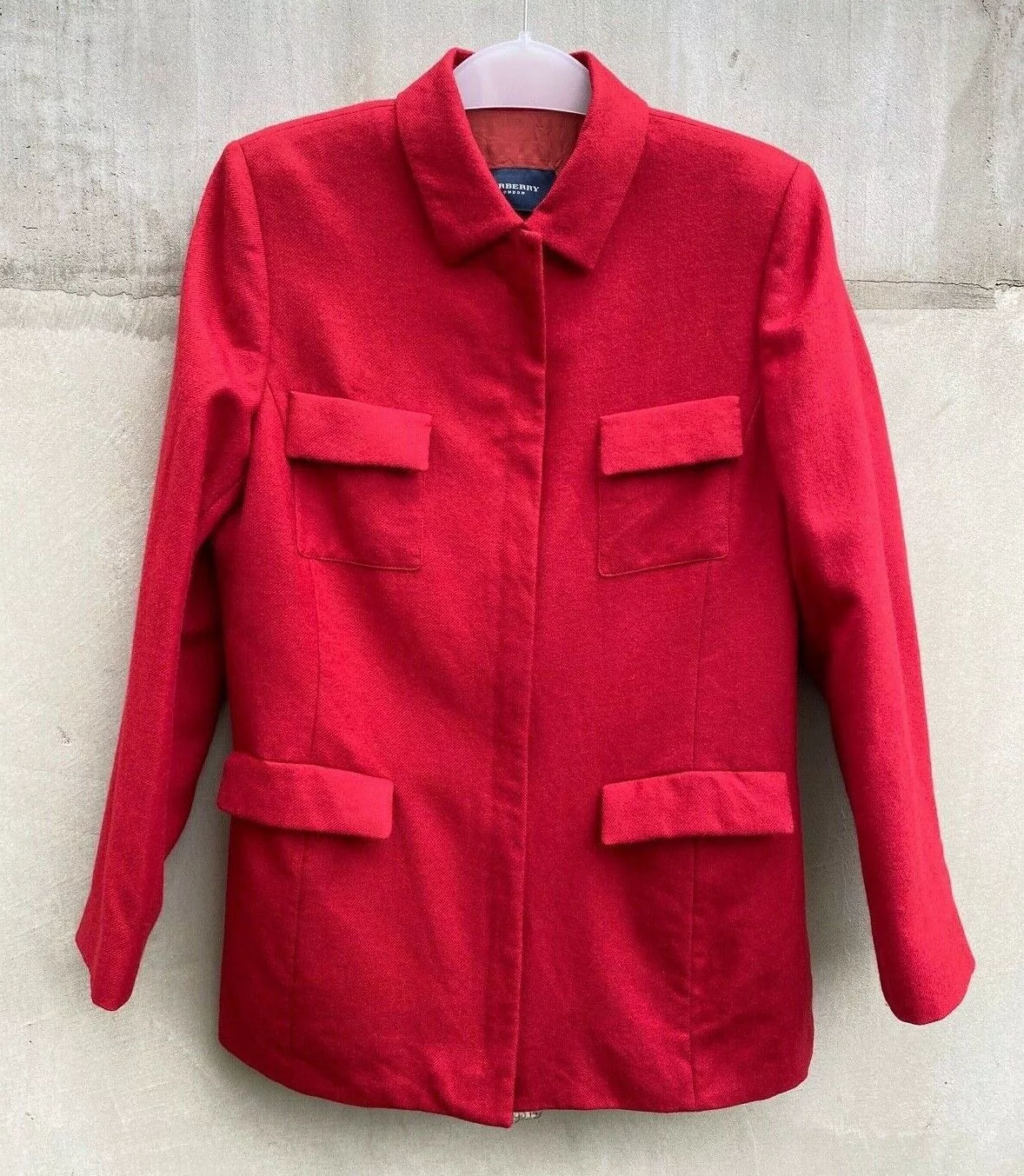 Burberry Blazers Burberry London Red Wool Ladies Blazer