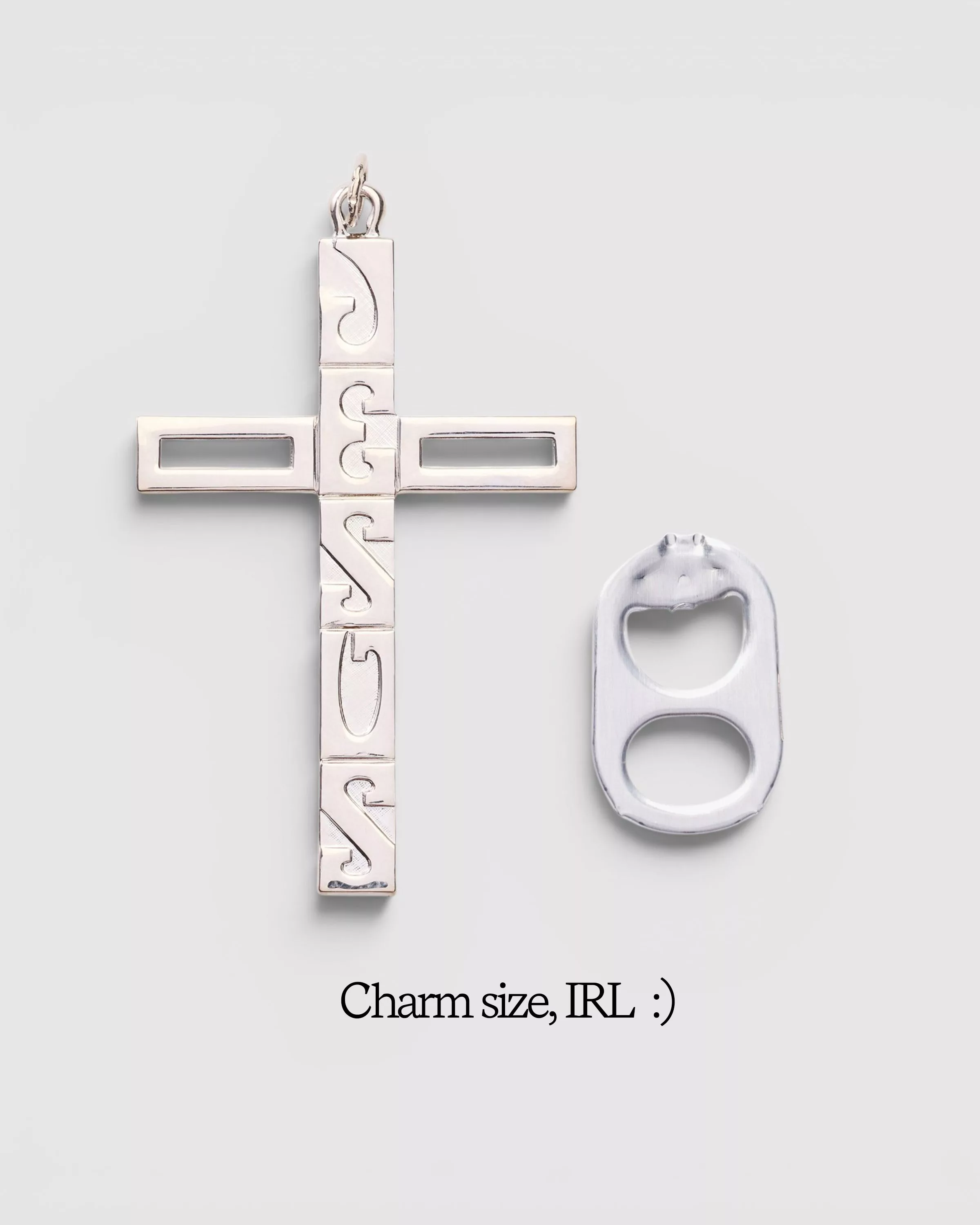 Oversized Jesus Cross Charm