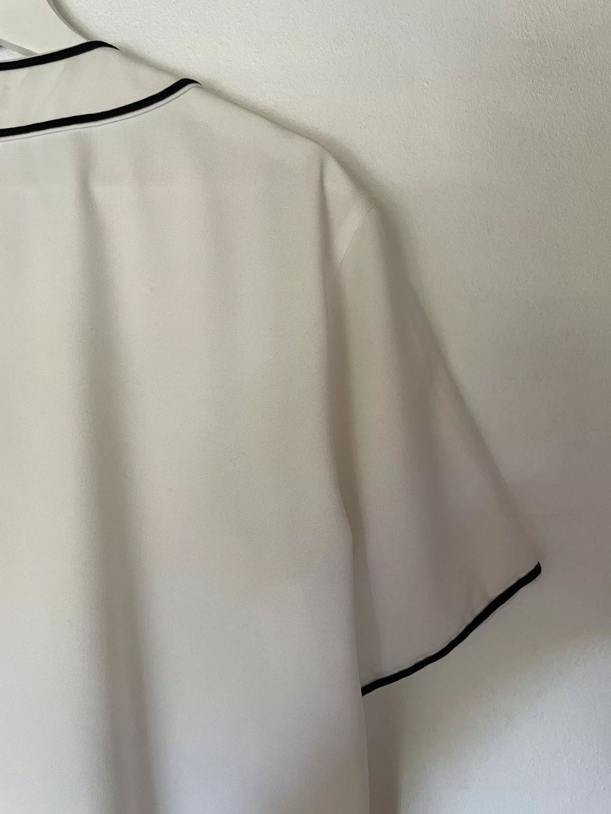 Sandro Shirts Button Ups Sandro Baseball Jersey White