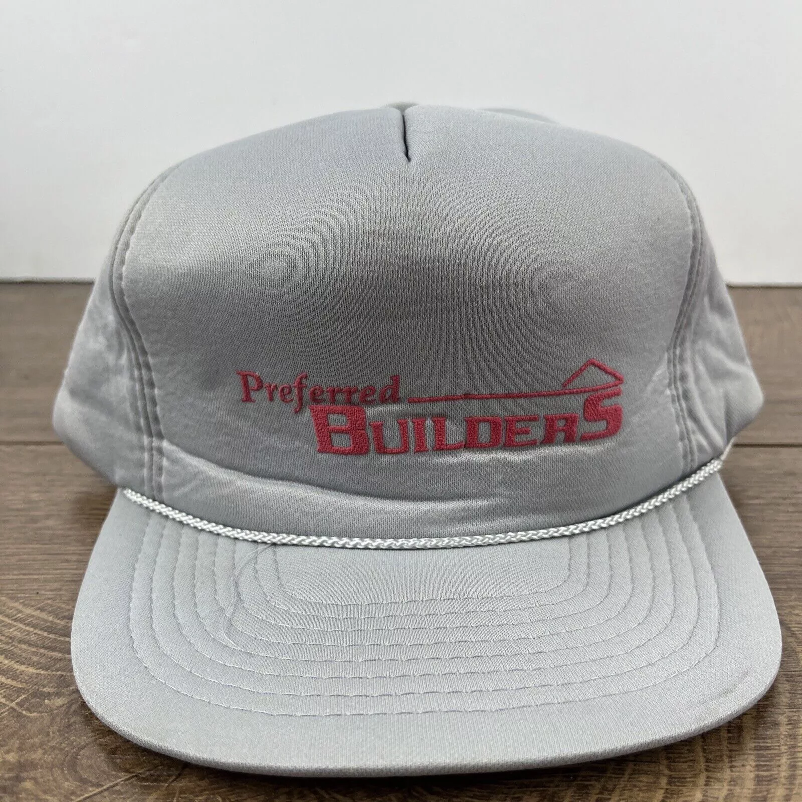 Other Hats Other Preferred Builders Hat Gray Snapback Hat Adjustable Adult Si