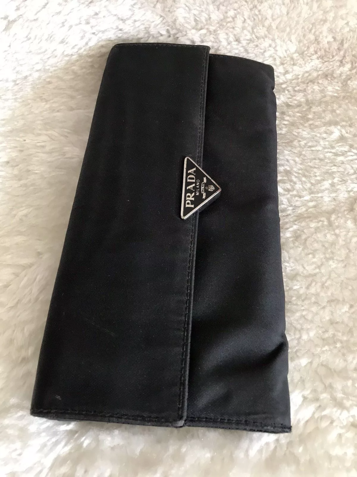 Prada Wallets Prada × Vintage PRADA Wallet Black Nylon Leather