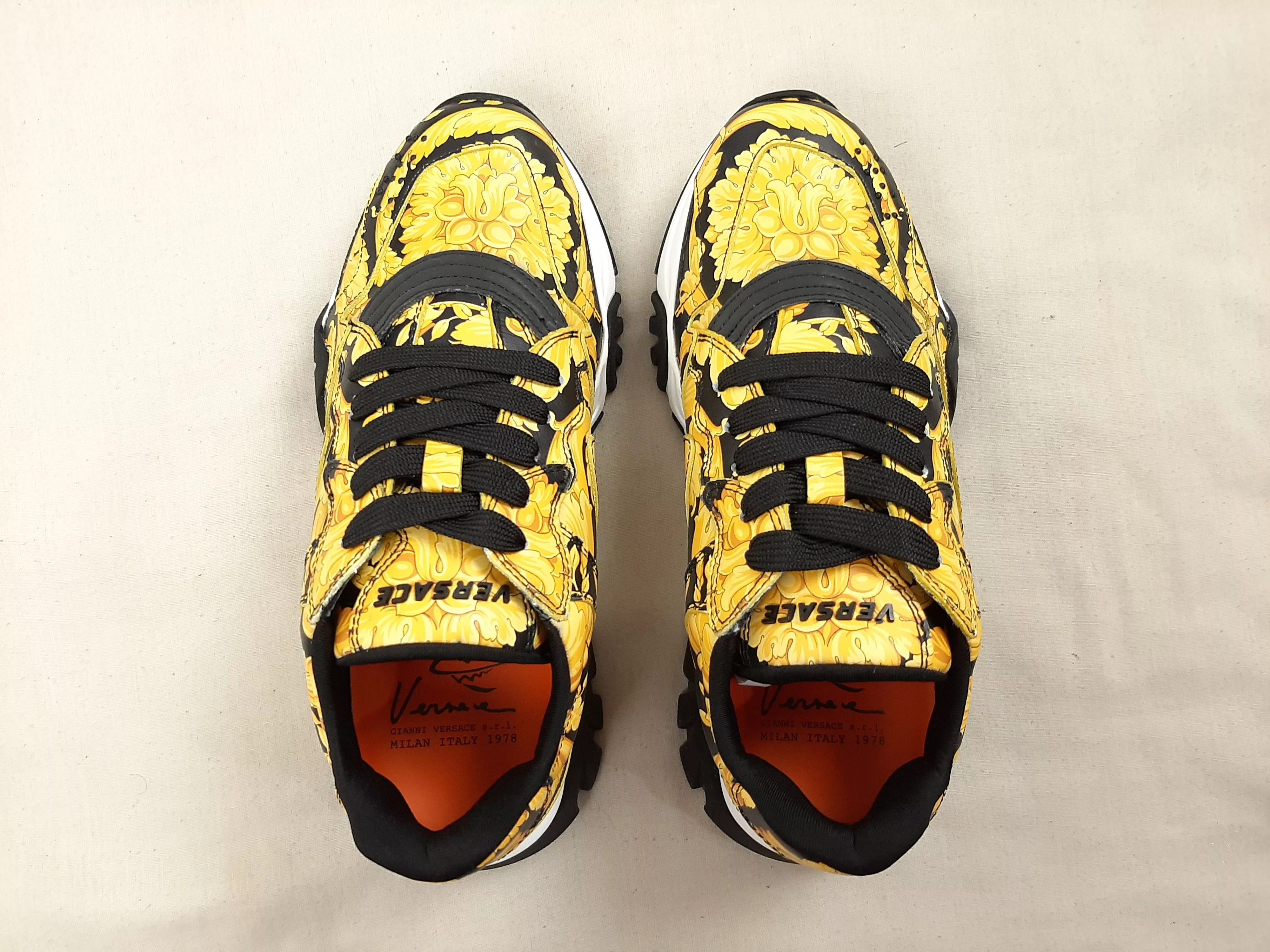 Versace Low Top Sneakers Versace Greca Squalo Barocco Sneakers Size US 7 EU 37 Multi