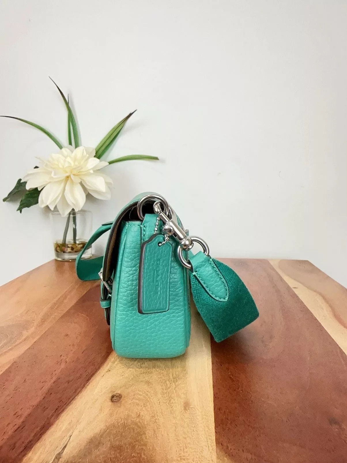 Coach Mini Bags NWT Coach Amelia Small Saddle Bag Green