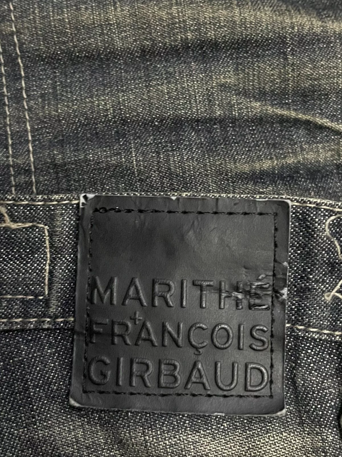 Marithe + Francois Girbaud Denim Marithe + Francois Girbaud × Vintage Y2K Marithe Francois Girbaud Hagi Denim With Leather Belt Gray