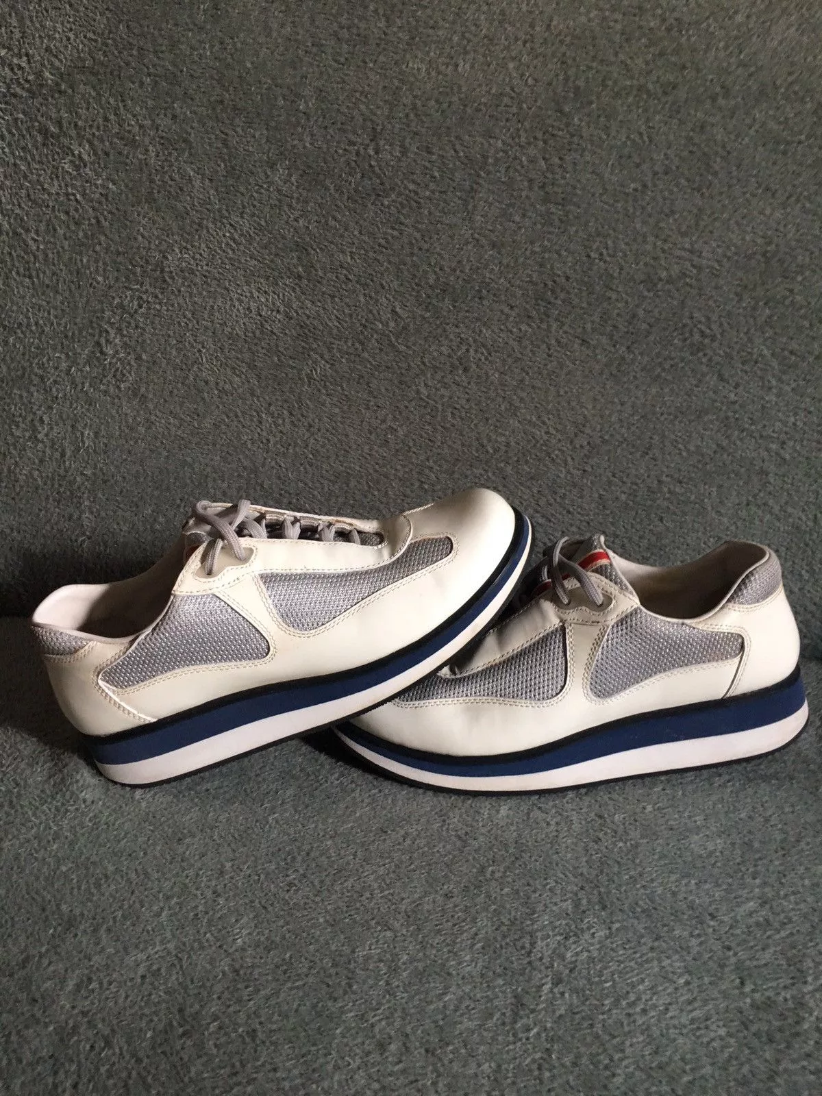 Prada Low Top Sneakers PRADA American Cup Double Sole Patent Leather Sneakers EU 38 Beige Luxury