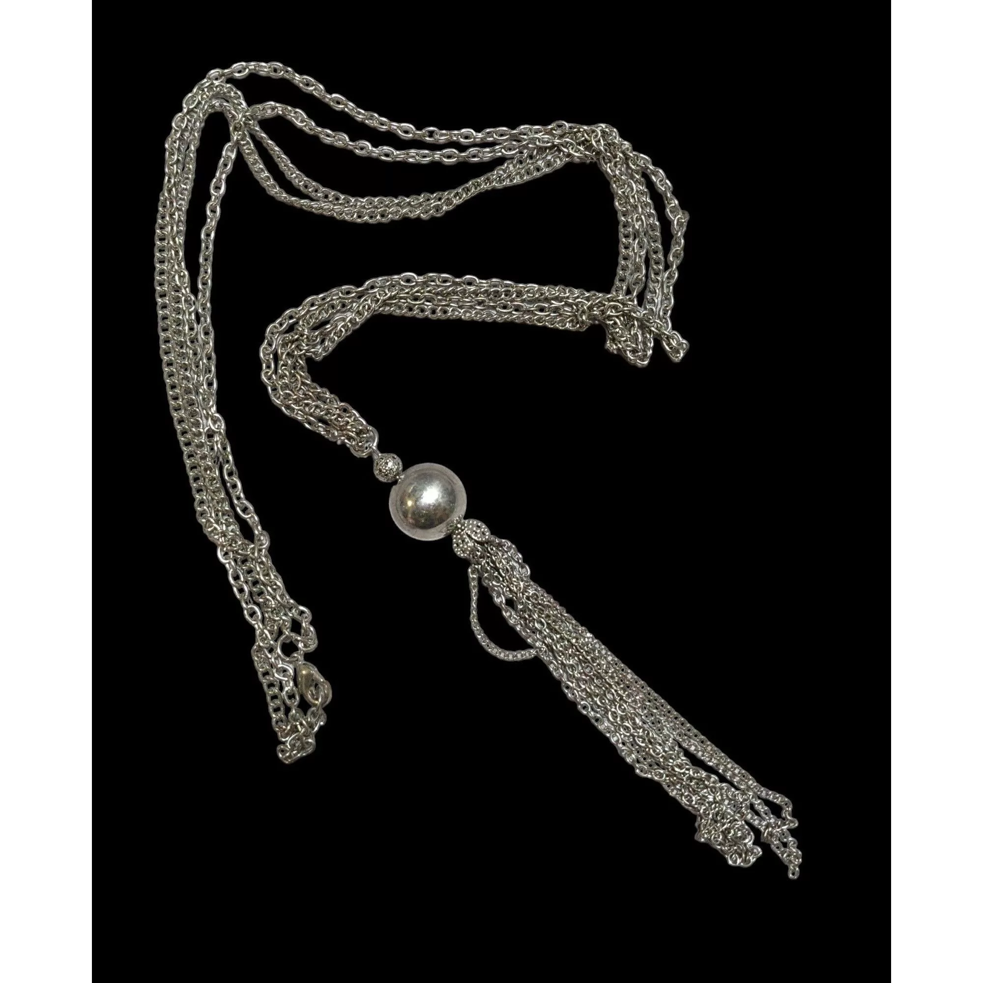 Other Necklaces Other Silver Chain Tassel Necklace