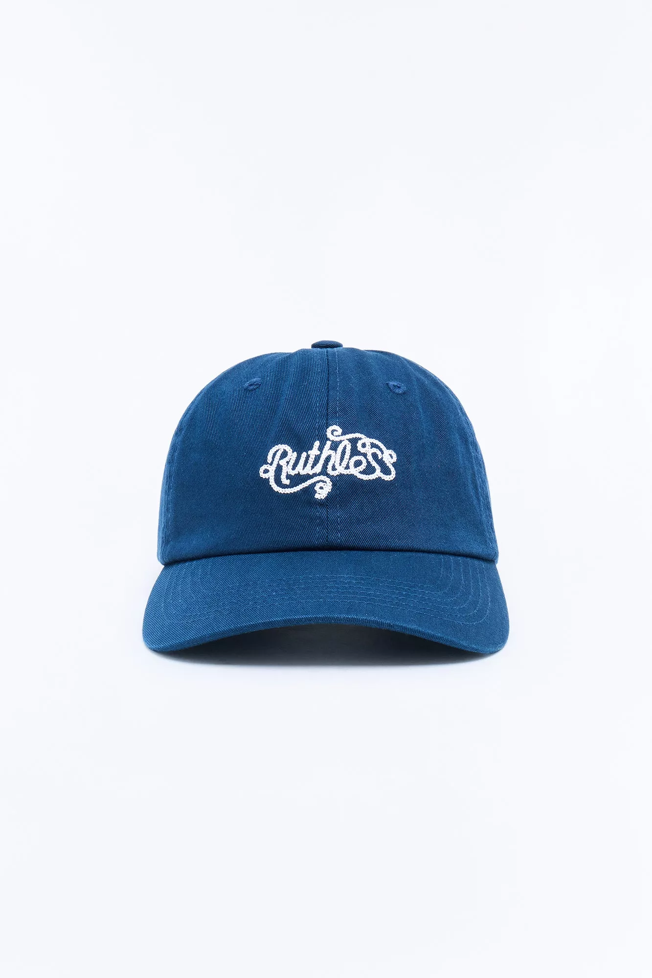 Ruthless Chainstitch Embroidered Snapback Hat - Navy