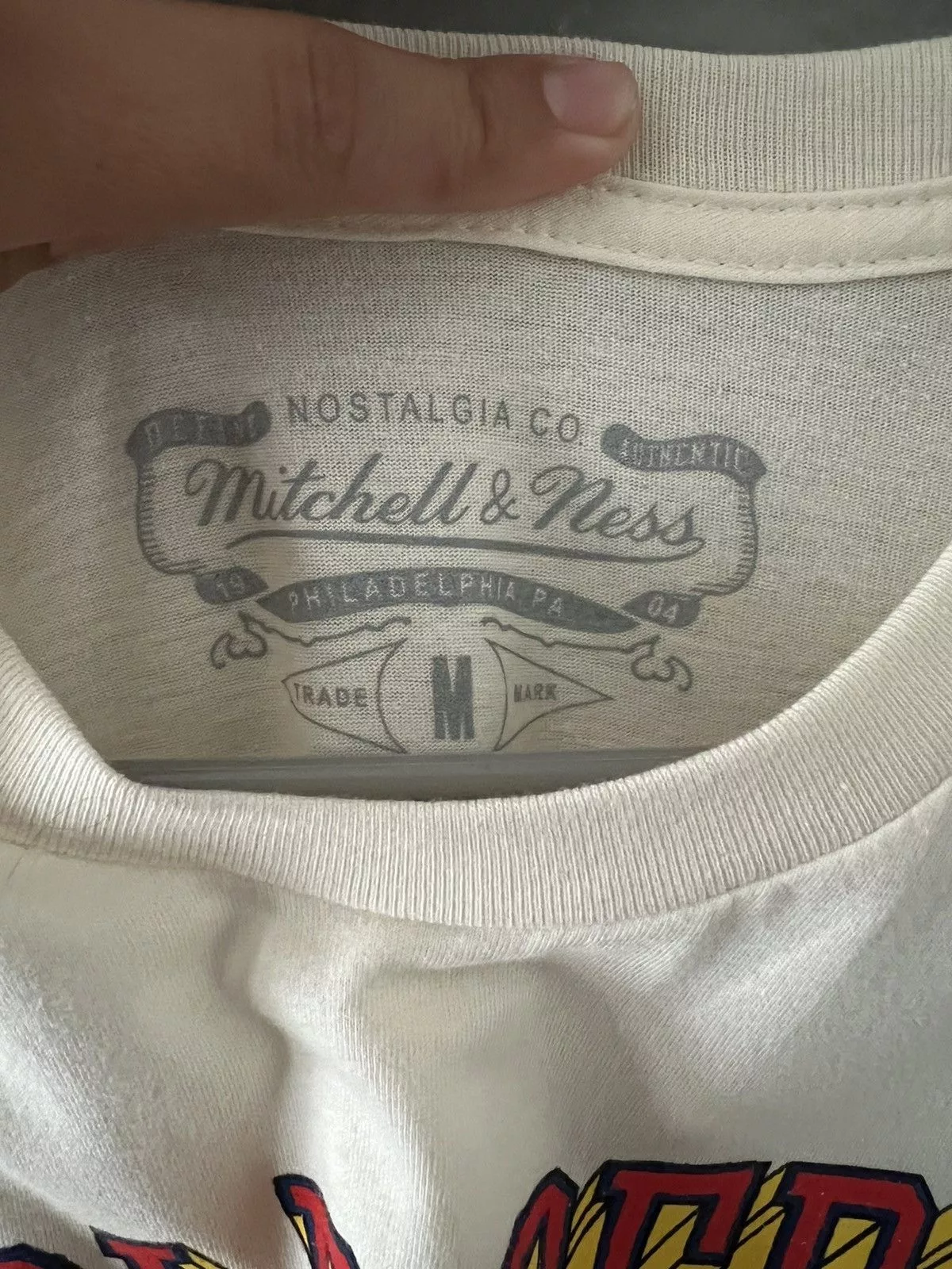 Mitchell & Ness Short Sleeve T Shirts Mitchell & Ness Dodger Graphic Tee Beige