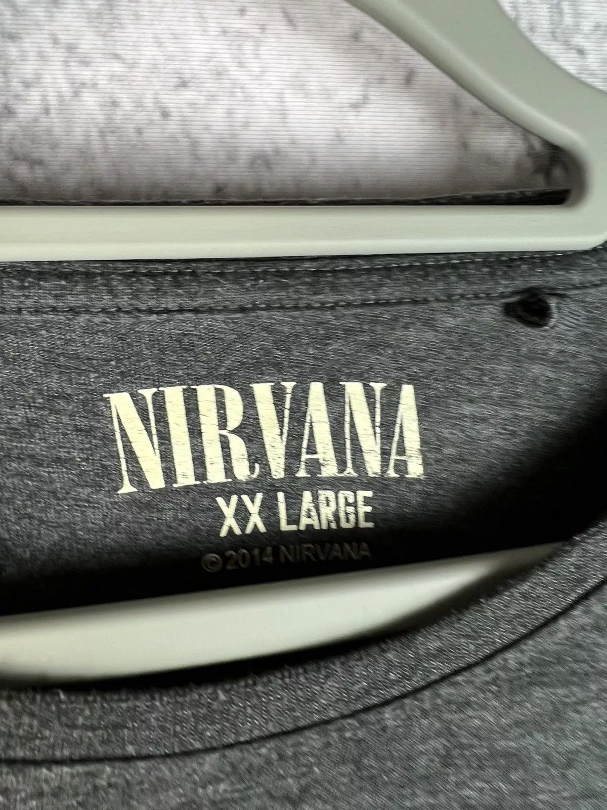 Nirvana Short Sleeve T Shirts Nirvana × Vintage Nirvana vintage band tshirt Gray