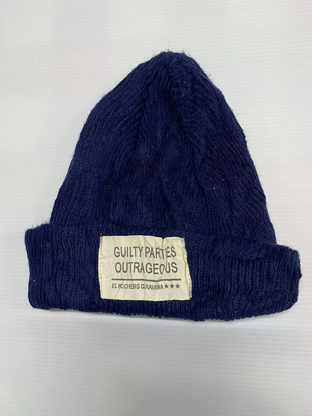 Wacko Maria Hats Wacko Maria Gulity Parties Knitted Beanie Hat Blue