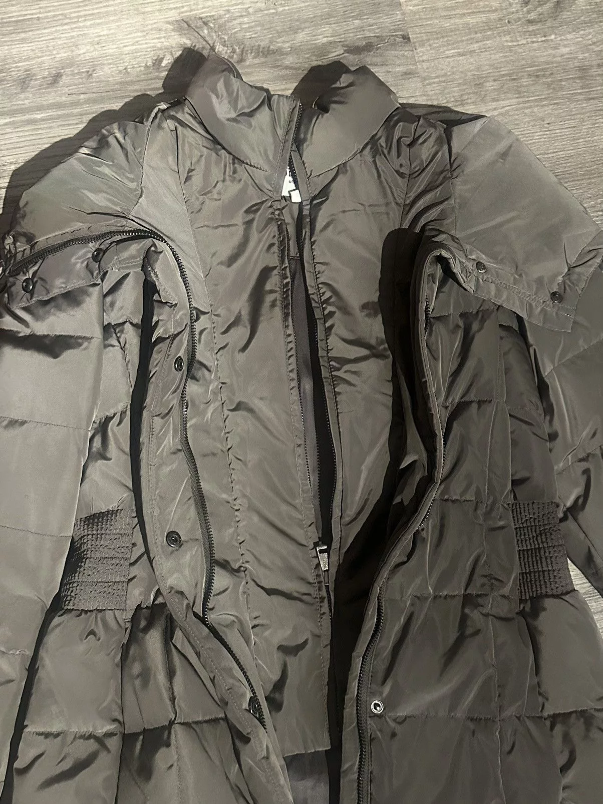 Cole Haan Down Jackets Cole Haan Down Fitted Long Winter Jacket Gray