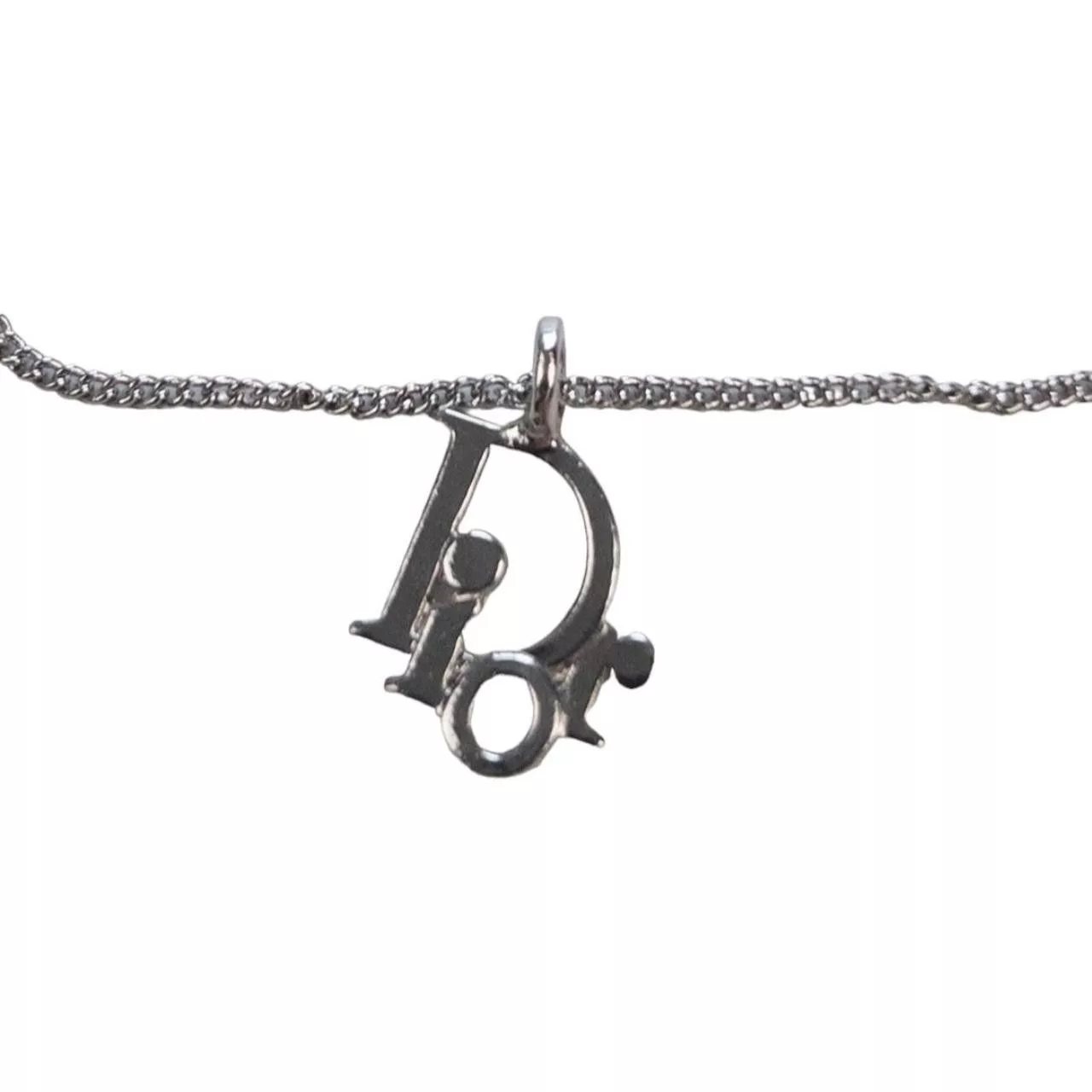 Dior Bracelets Vintage Dior Logo Charm Bracelet Silver