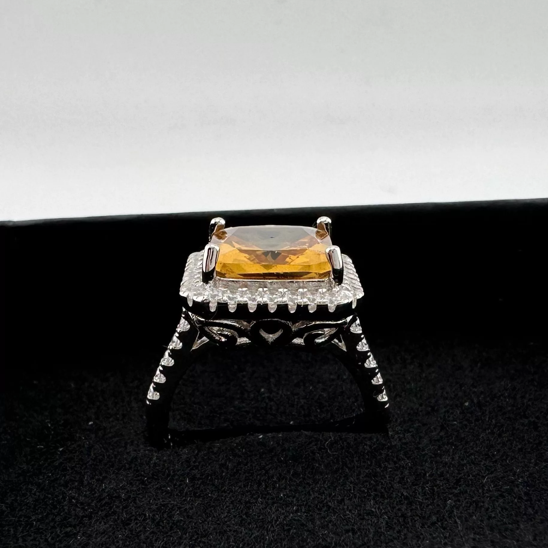 Other Rings Other Elegant Emerald Cut Lab Created Sultanite Ring - Beautiful D Multi