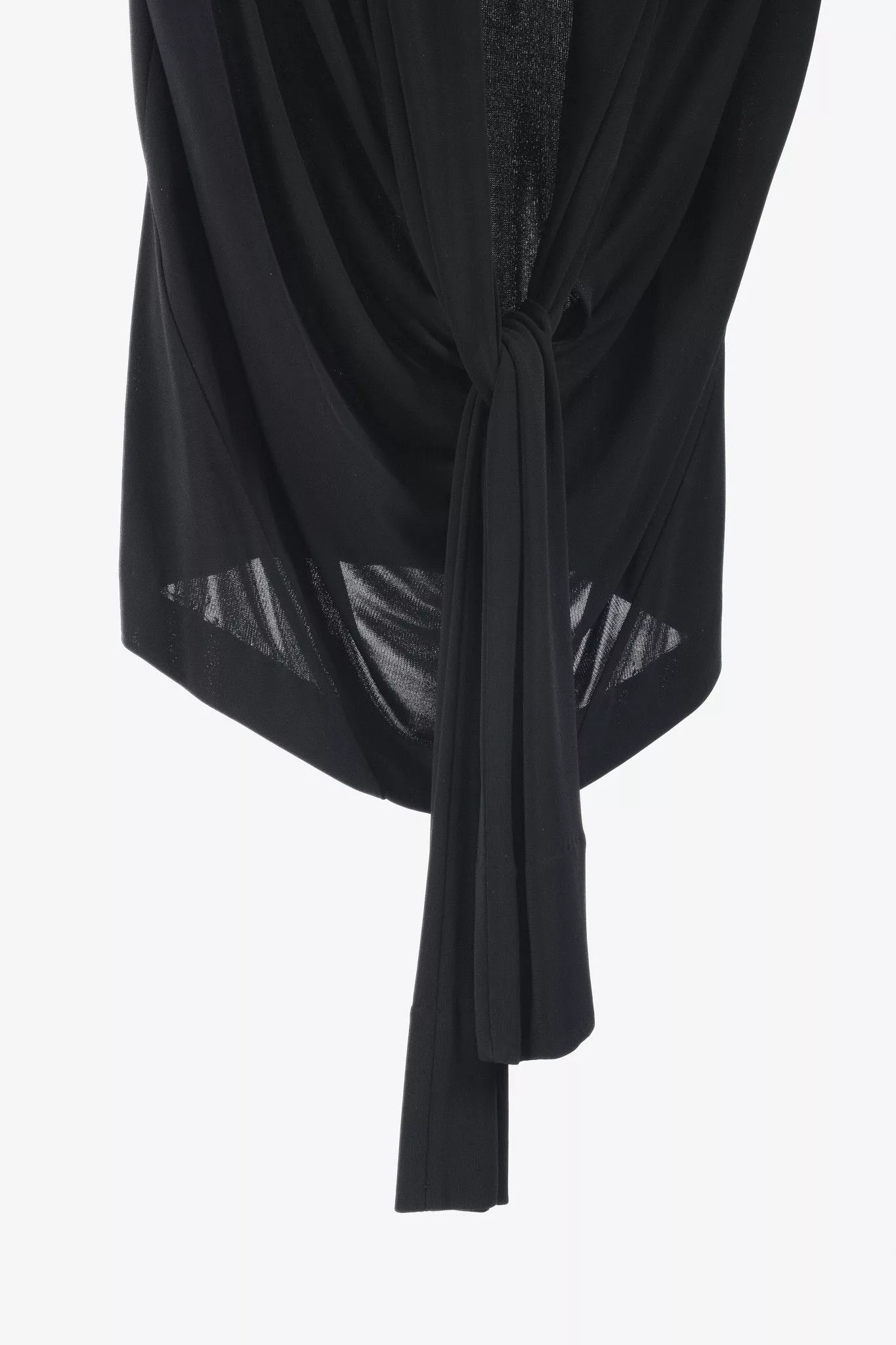 Balenciaga Blouses Balenciaga Black Draped Front Tie Top