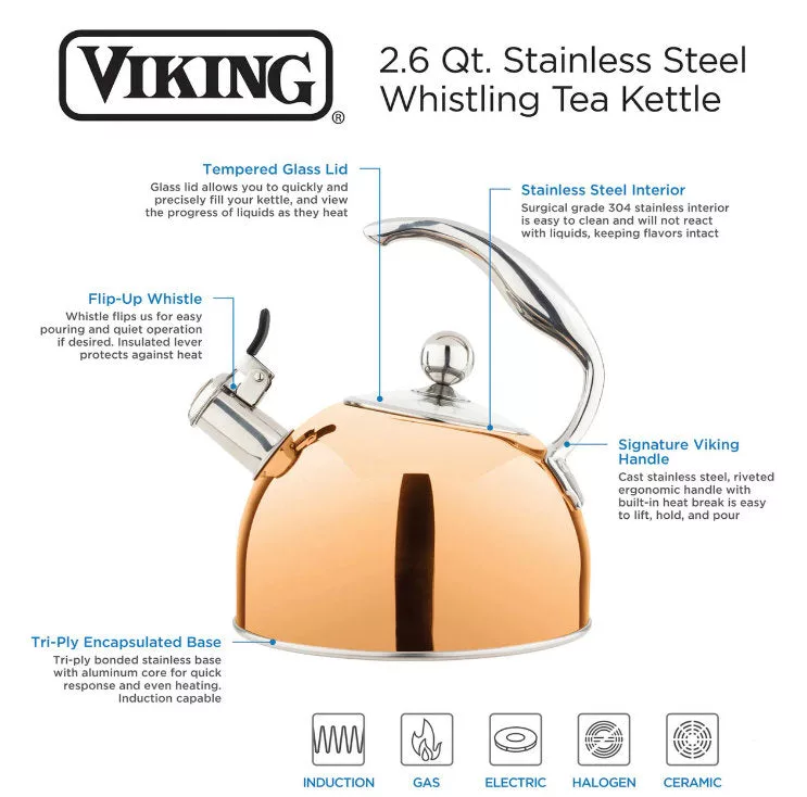 Viking Rose Gold Tea Kettle