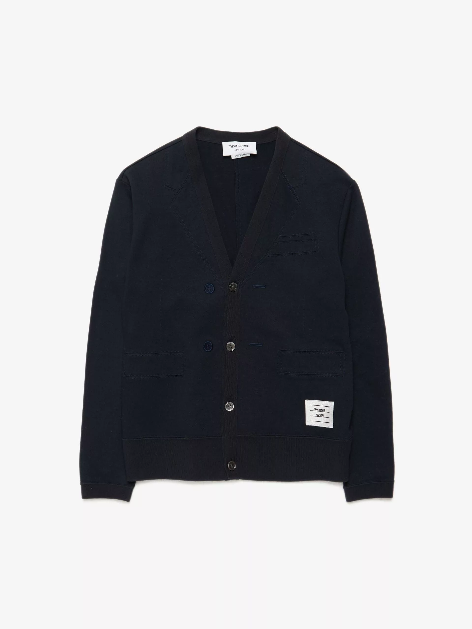 Thom Browne Light Jackets Thom Browne Dark Navy Cotton Blazer Jacket Blue