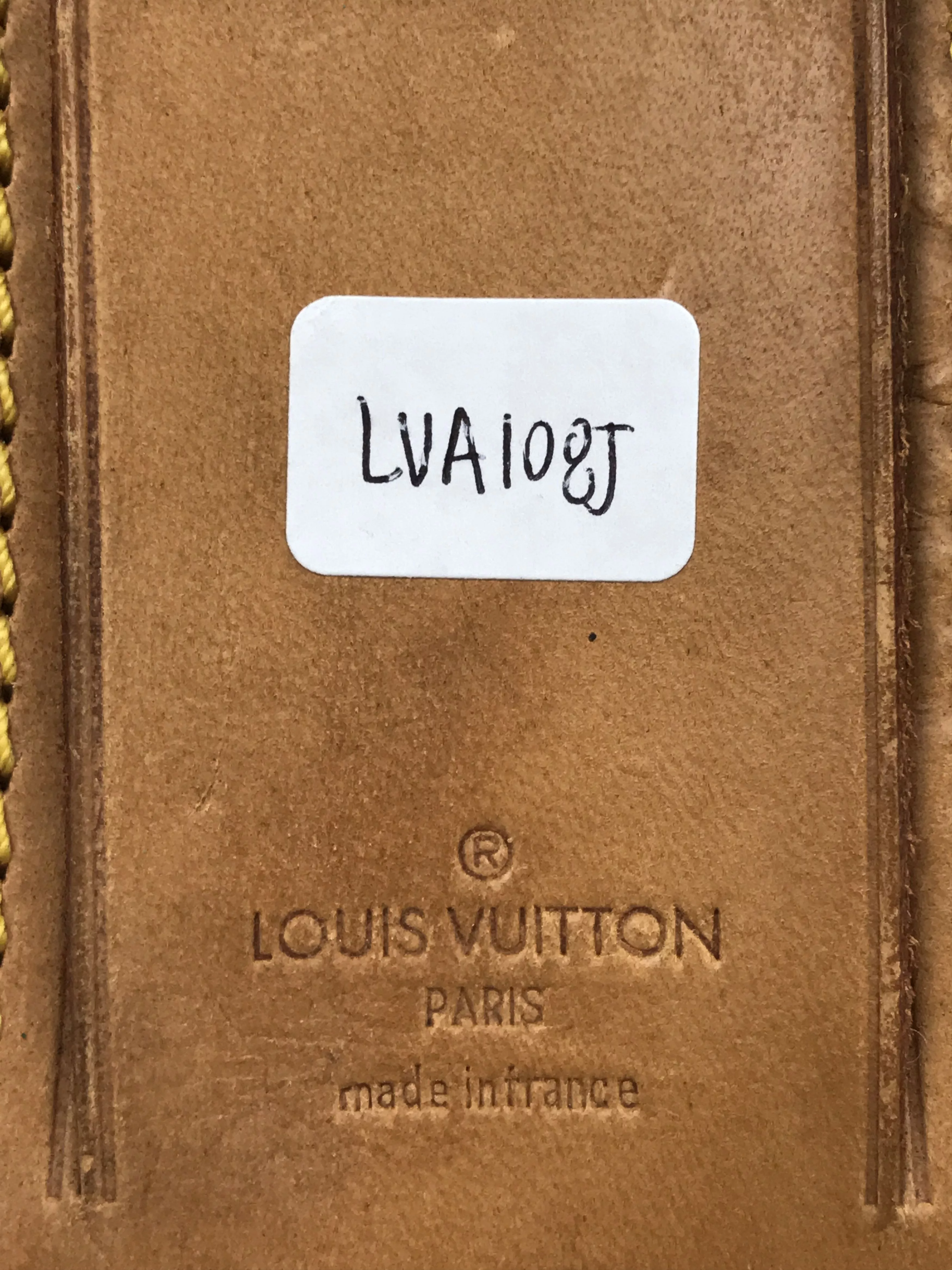 Louis Vuitton Miscellaneous Louis Vuitton × Vintage Louis Vuitton Vachetta Leather Luggage Tag and Poignet Brown Luxury