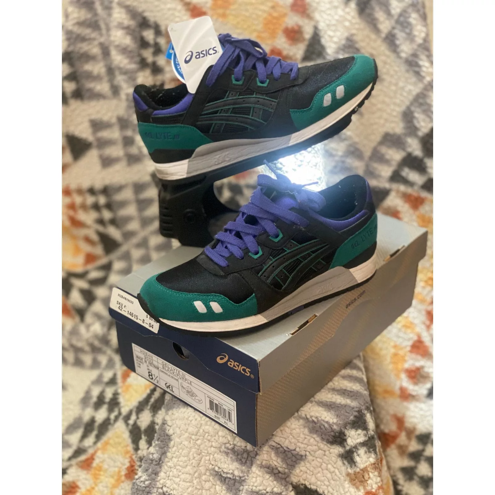 Asics Low Top Sneakers Asics Gel-Lyte III "Black Emerald" m 8.5/w 10