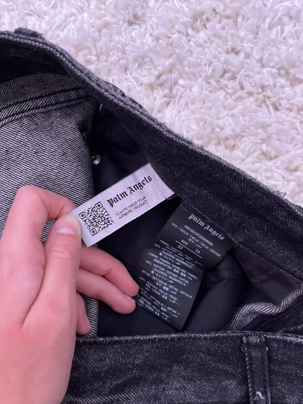 Palm Angels Denim Palm Angels Patchwork Jeans Black