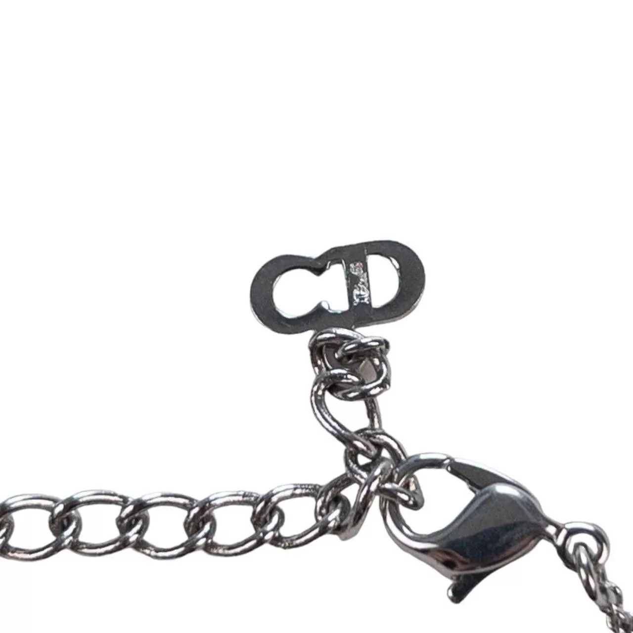 Dior Bracelets Vintage Dior Logo Charm Bracelet Silver
