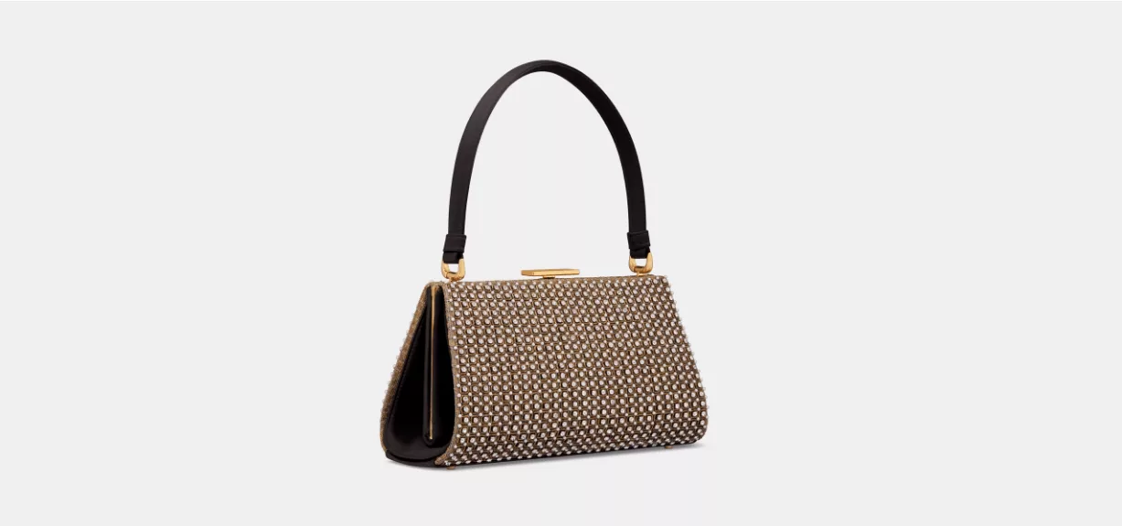 Dior Handle Bags Dior o1w1db10624 Size: OS / Top Handle Bag in Gold & White Multi