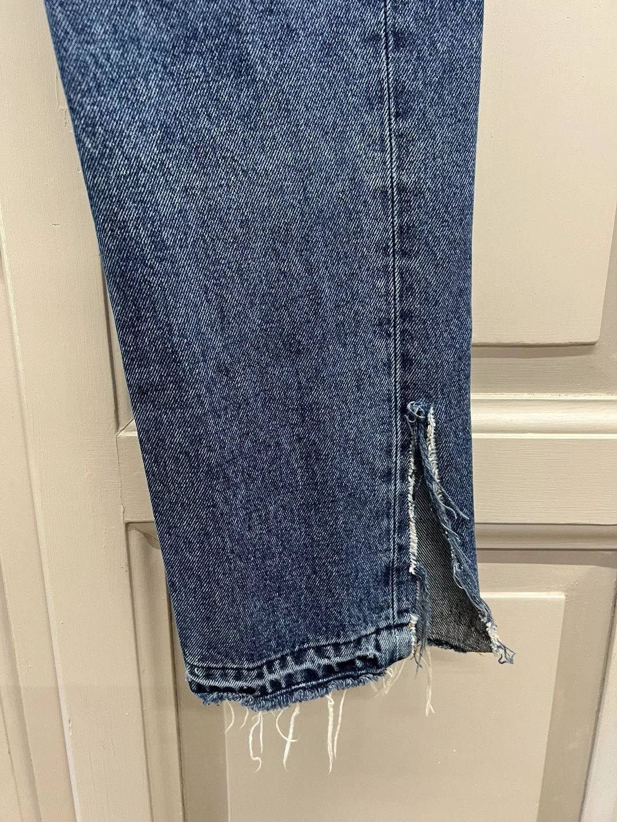 Off-White Denim Off-White Off White Gothic Embroidered Jeans Blue
