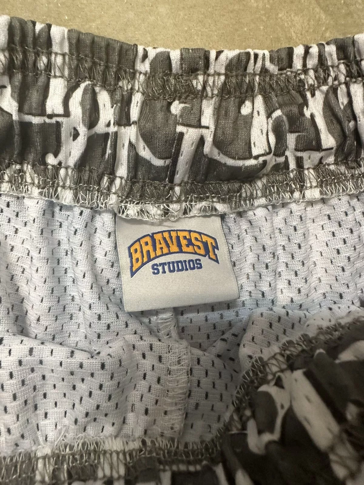 Bravest Studios Shorts Bravest Studios Smoke Grey Oblique Mesh Shorts - Medium Gray