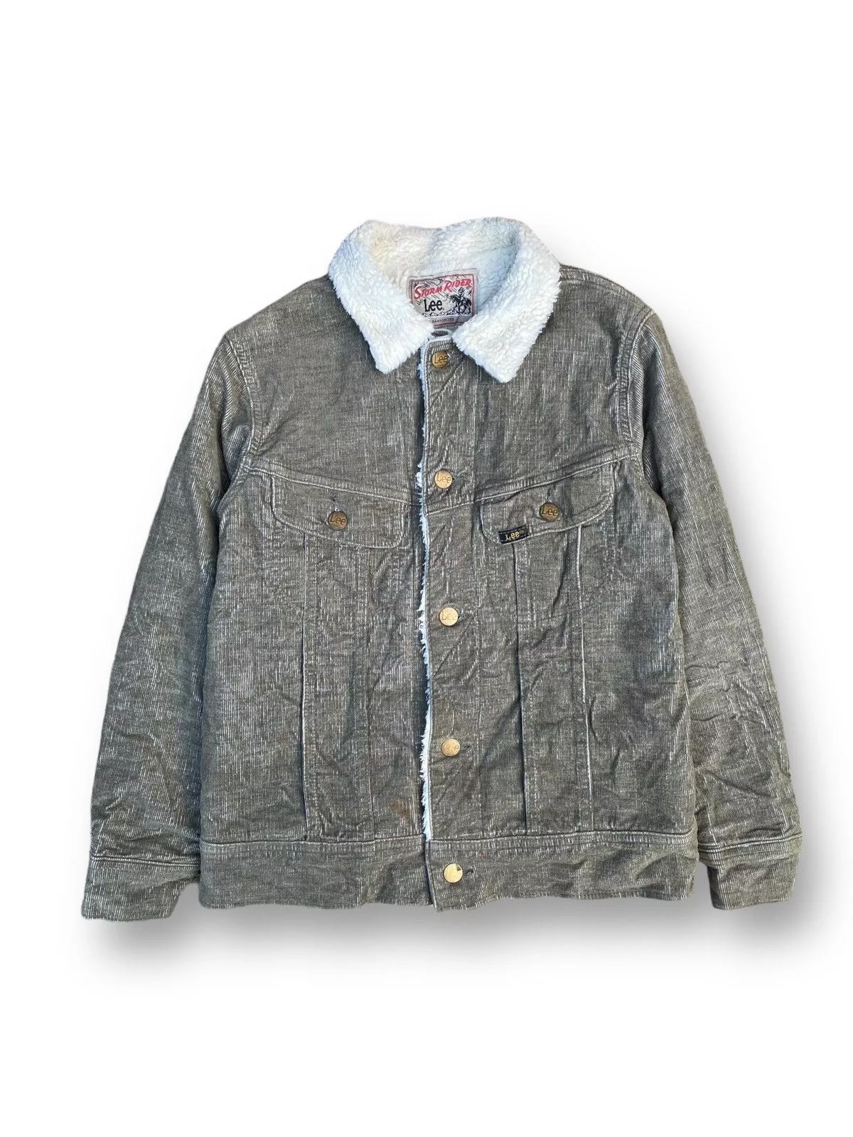 Lee Denim Jackets Lee × Vintage VINTAGE LEE BLANKET LINED STORM RIDER CORDUROY KIDS JACKET Green Streetwear