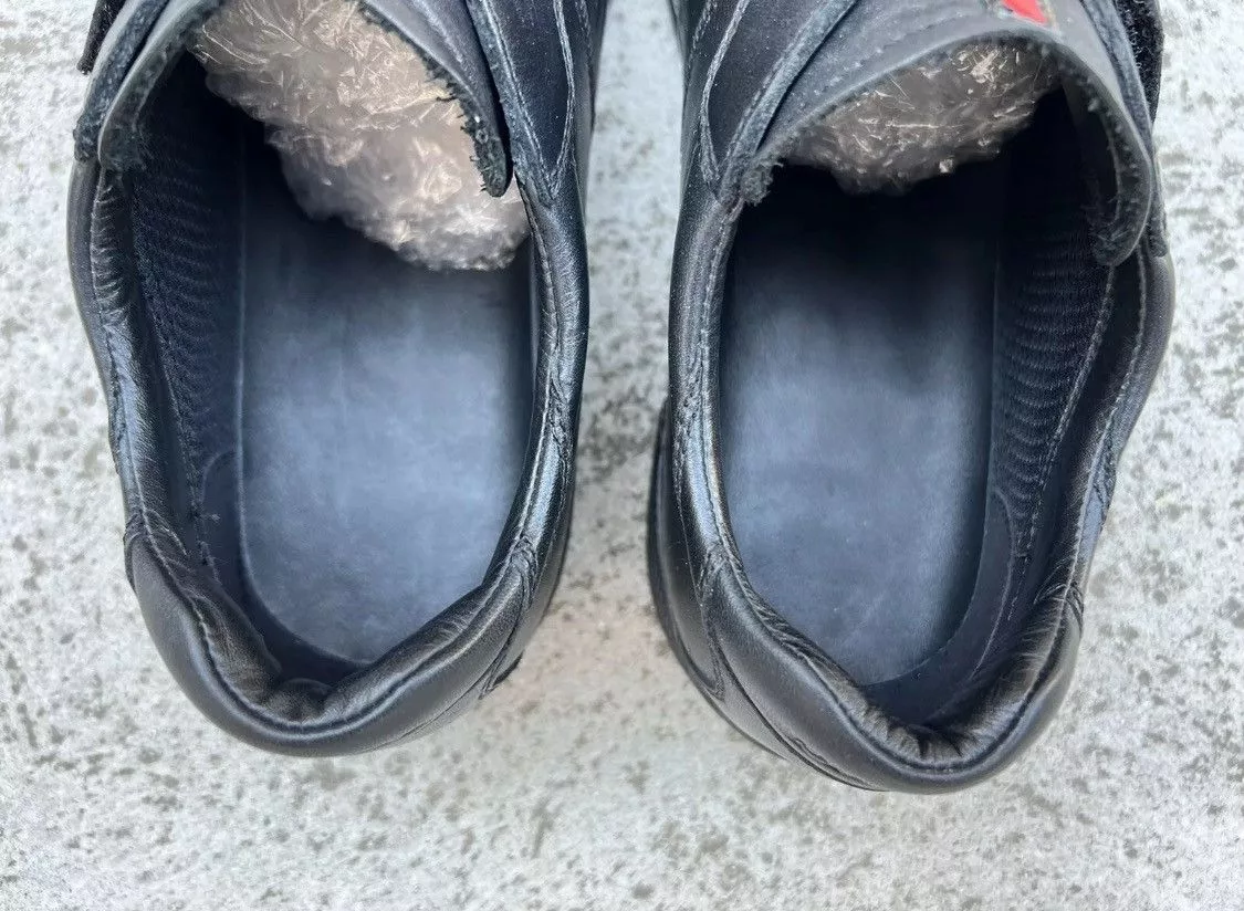 Prada Low Top Sneakers Authentic💫Prada💫2 Strap Leather Sneaker (4P 1317) Black