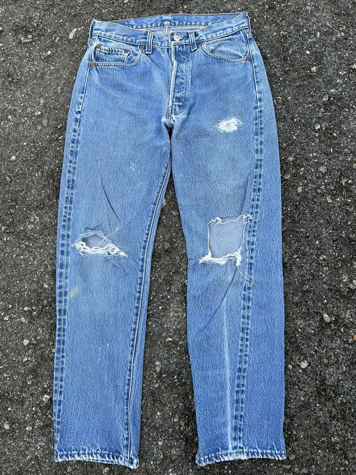 14th Addiction Denim 14th Addiction × Levi's Vintage Clothing Levis 501 Rindem Selvedge Vintage disteressed denim Rare🔥 Blue