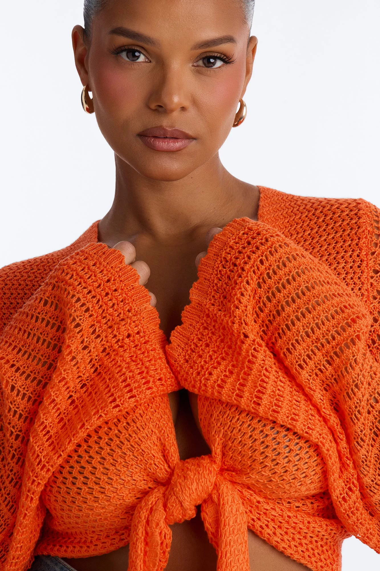 Sunny Paradise Crochet Top - Orange