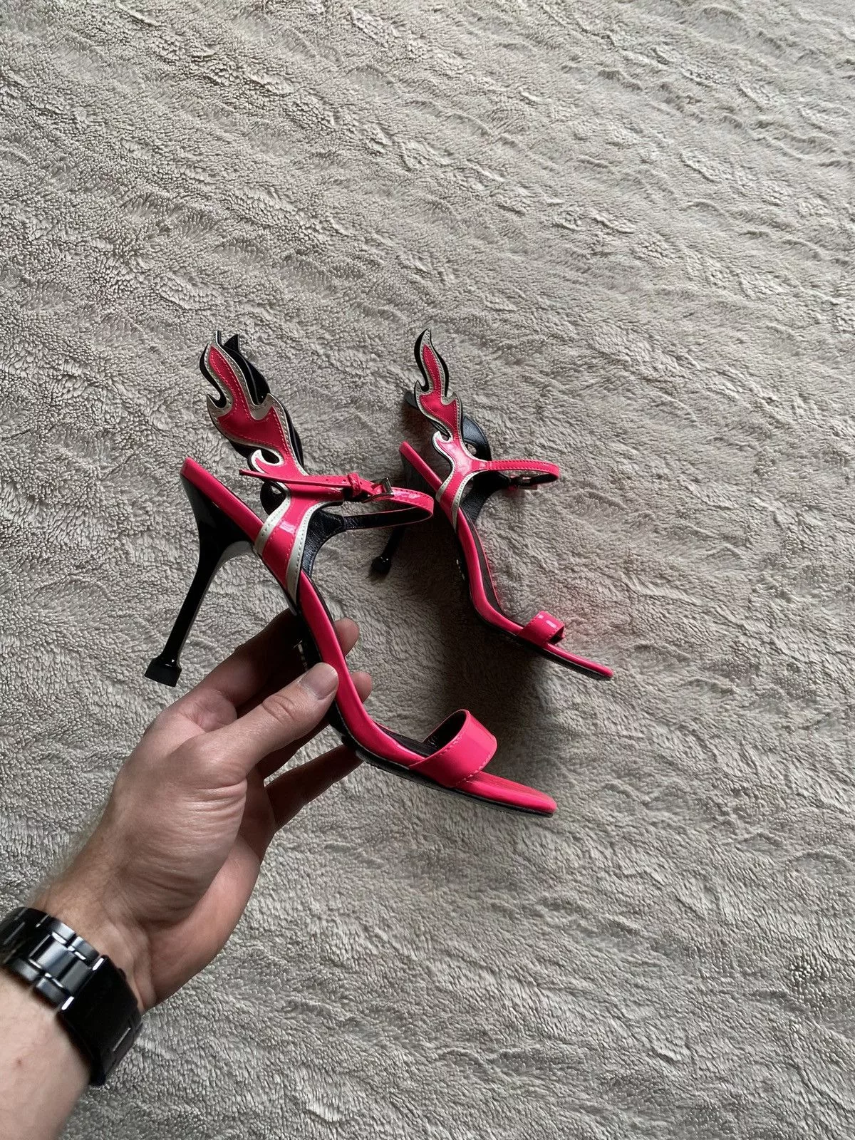 Prada Heels Prada flame leather heels 38 Pink