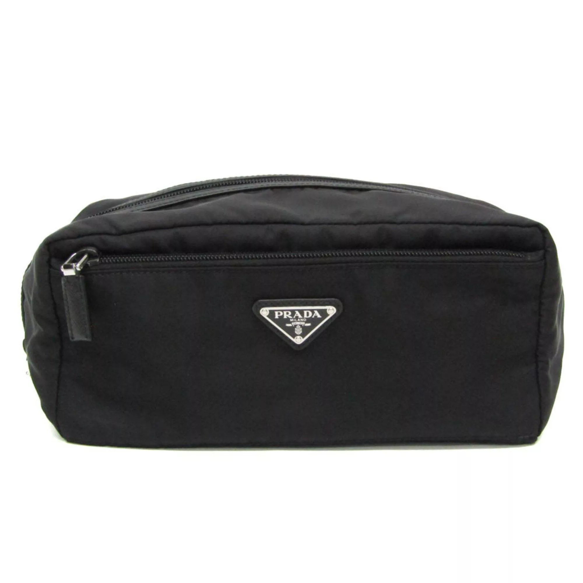 Prada Other Prada Women,Men Leather,Tessuto Clutch Bag Nero Multi