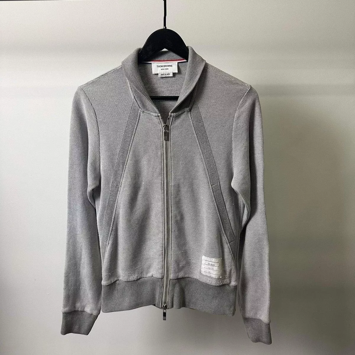 Thom Browne Bombers THOM BROWNE ZIP BOMBER JACKET Gray Luxury