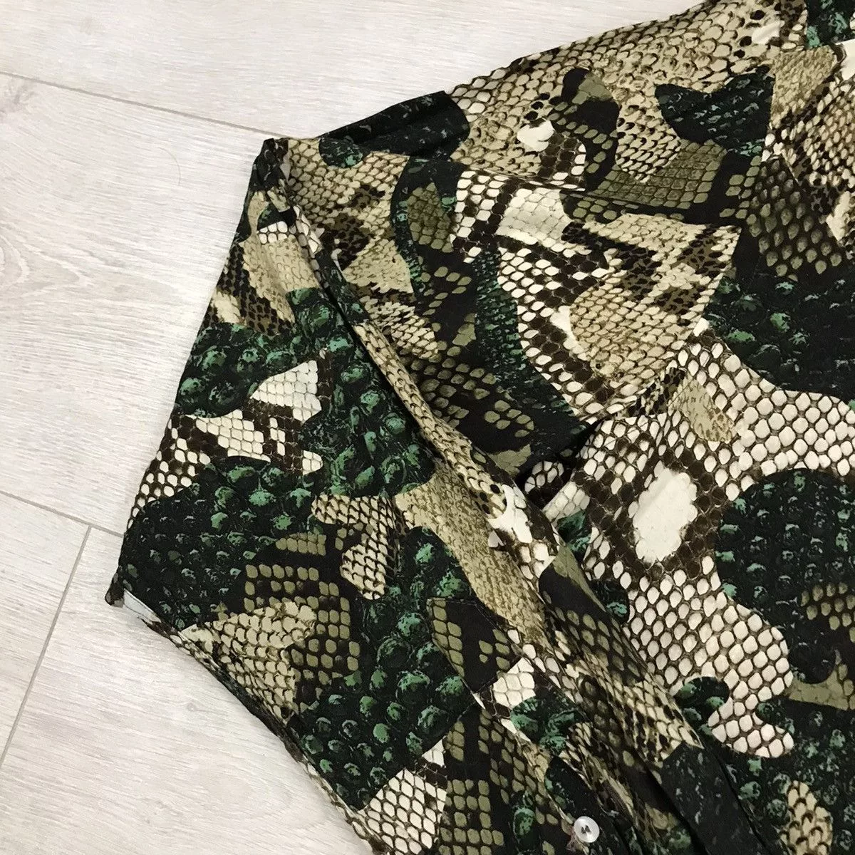 MSGM Shirts Button Ups MSGM × Vintage Msgm Shirt Snake Vintage Gray