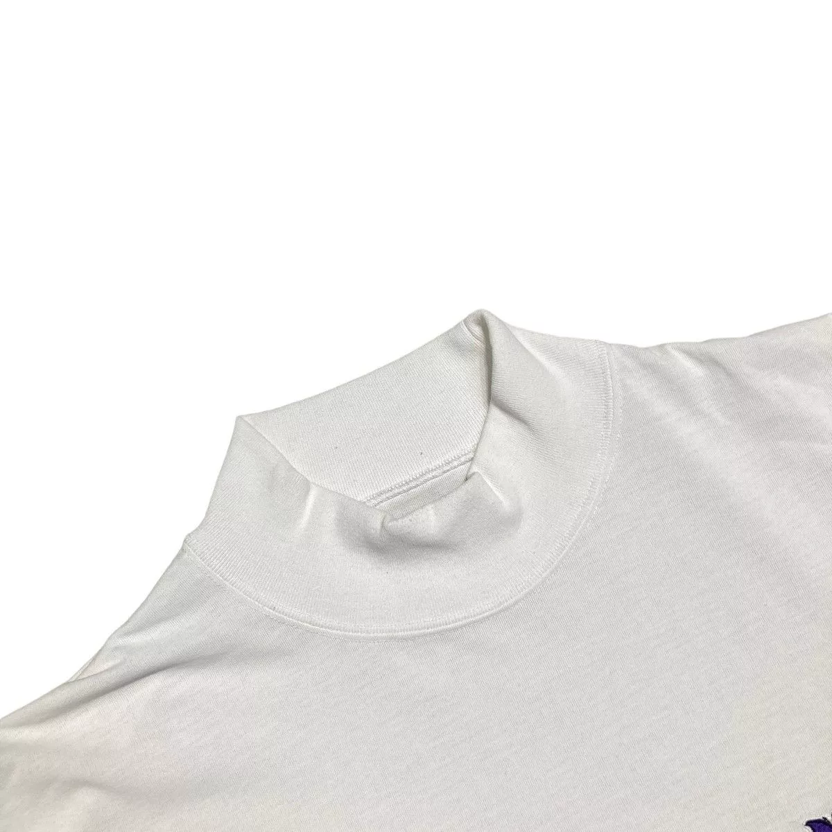 Needles Long Sleeve T Shirts Needles Long Sleeve High Neck Polyester Tshirt White