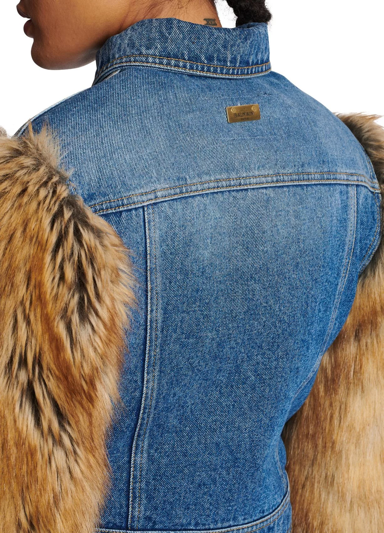 Balmain Jackets Balmain o1w1db10624 Denim Jacket in Blue