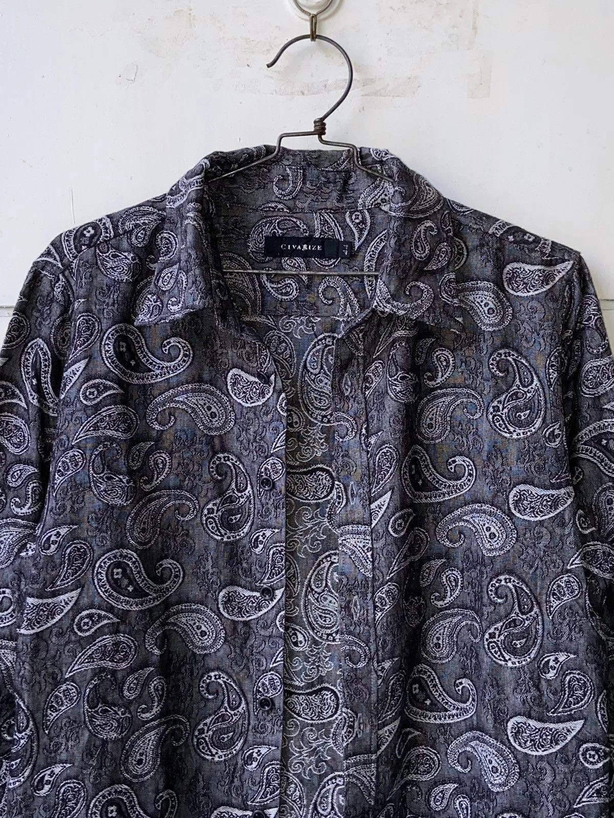CIVARIZE Shirts Button Ups CIVARIZE Grey Patterned Shirts/Outer Gray