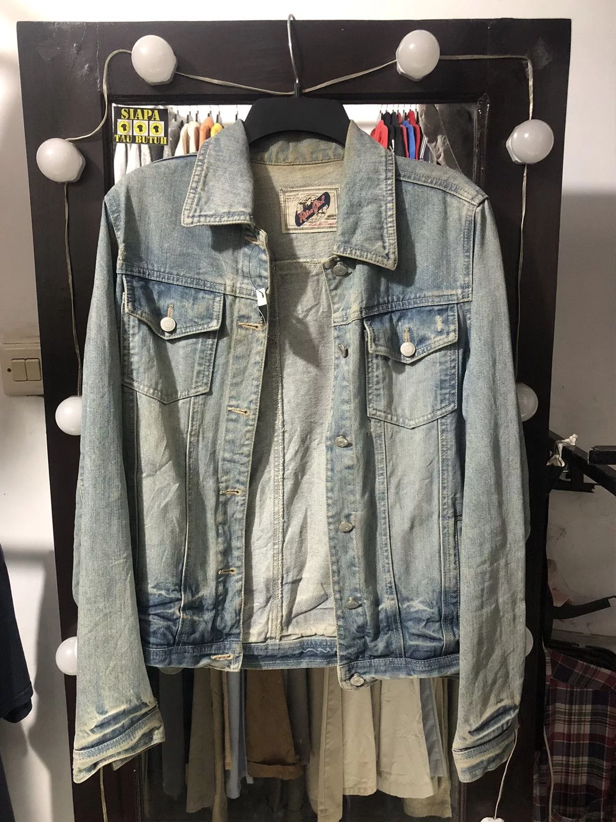 Japanese Brand Denim Jackets Japanese Brand × Vintage VTG x JAPANESE BRAND x DENIM JACKET x RETRO GIRL Blue