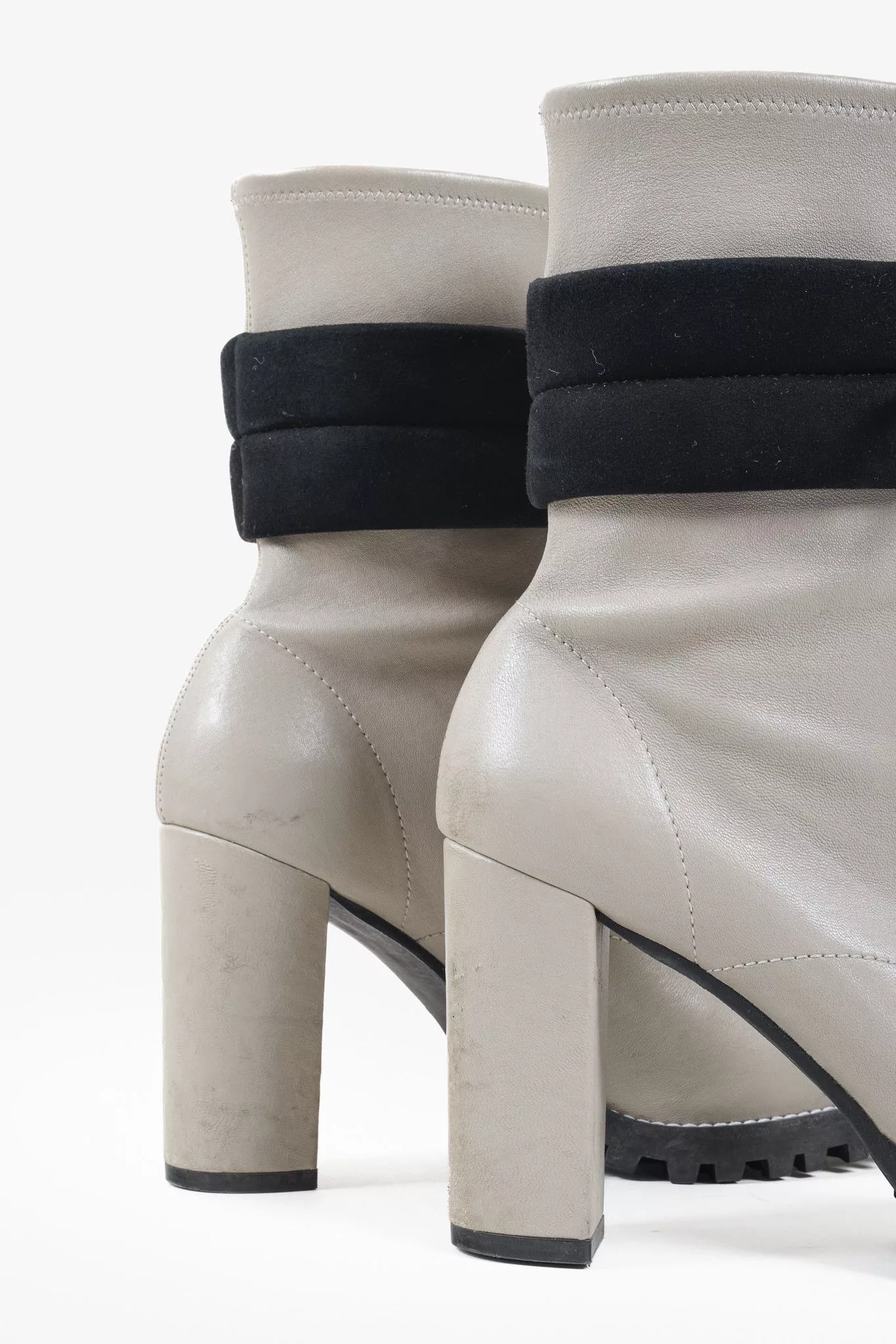 Stuart Weitzman Boots Stuart Weitzman Grey Block Heel Lug Boot Gray