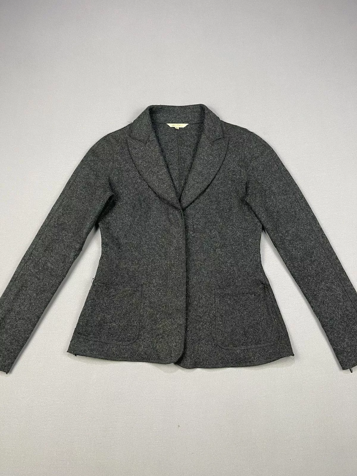 Designer Blazers Designer × Junko Shimada × Vintage Vintage JUNKO SHIMADA Single Lapel Wool Blazer Gray