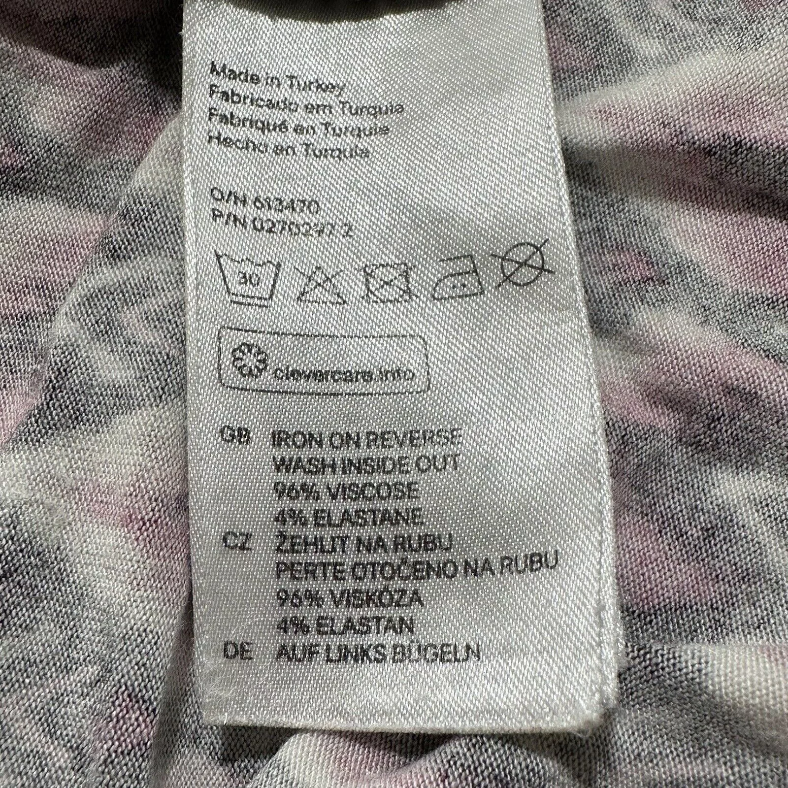 H&M Blouses H&M Medium Blouse Stretch Black Pink Geometric Pattern Top
