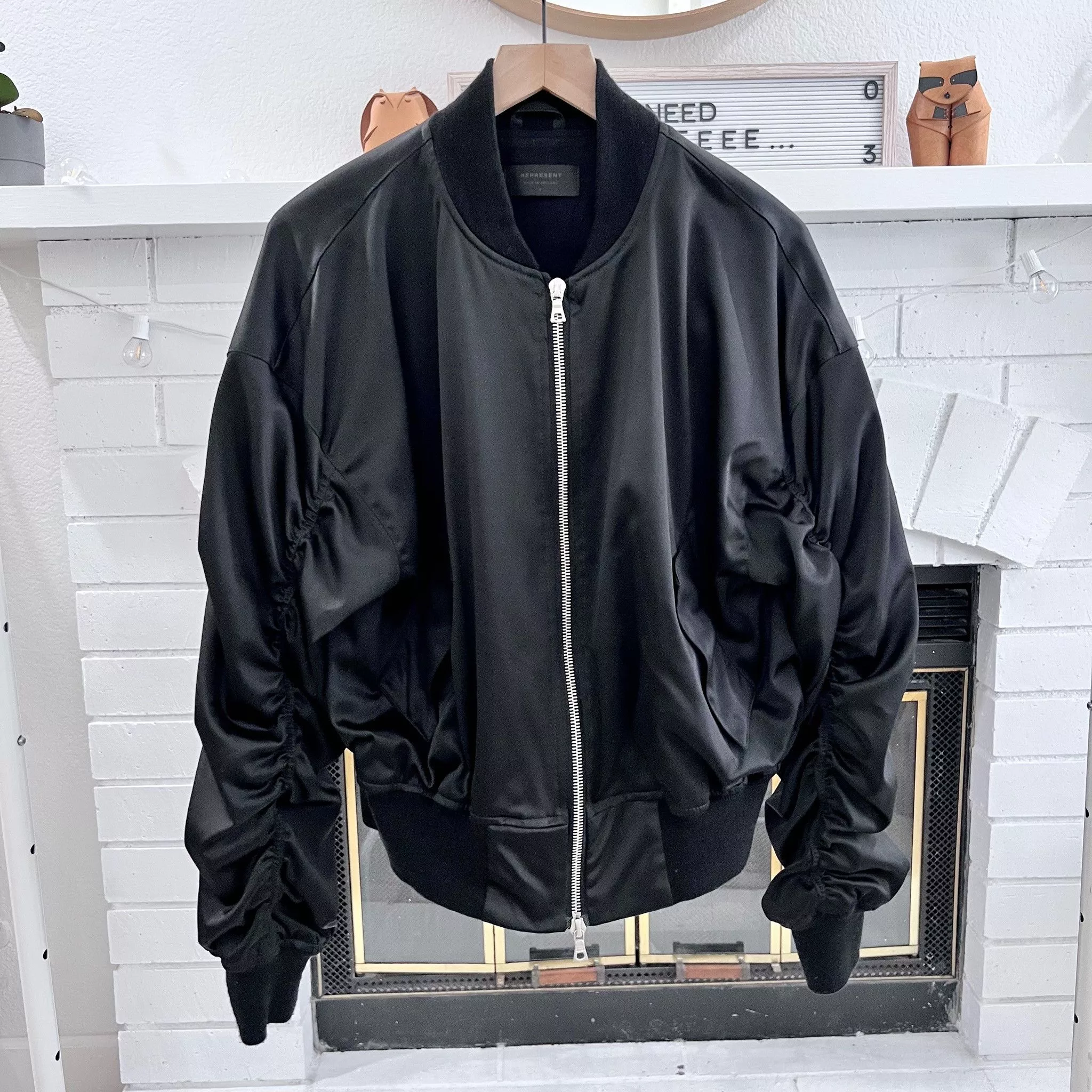 Other Bombers Other × Represent Clo. SUPER RARE! Mr. Flawless X Represent Bomber Polyester Jacket Black