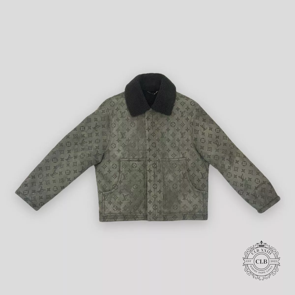 Louis Vuitton Heavy Coats LOUIS VUITTON LVSE MONOGRAM SHEARLING BLOUSON Brown