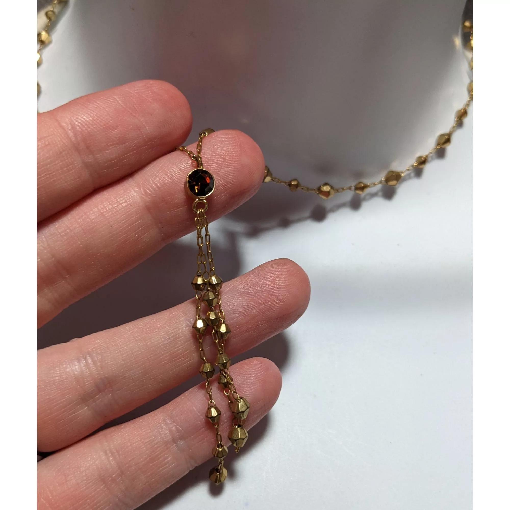 Other Necklaces Other Y2K Icing Gold Beaded Tassel Necklace