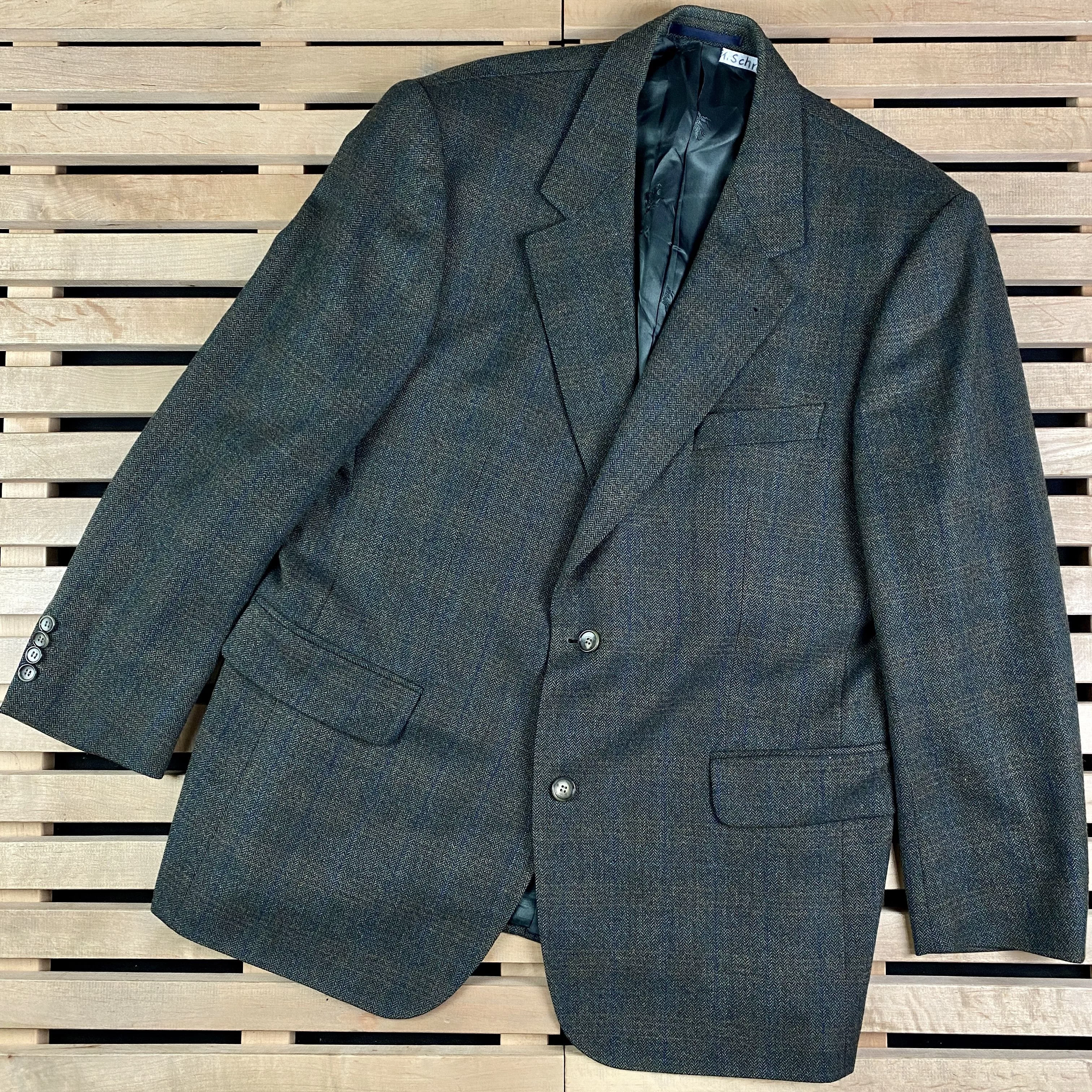 Burberry Blazers Mens Wool Blazer Jacket Burberry London Two Button Size 26 Gray Luxury