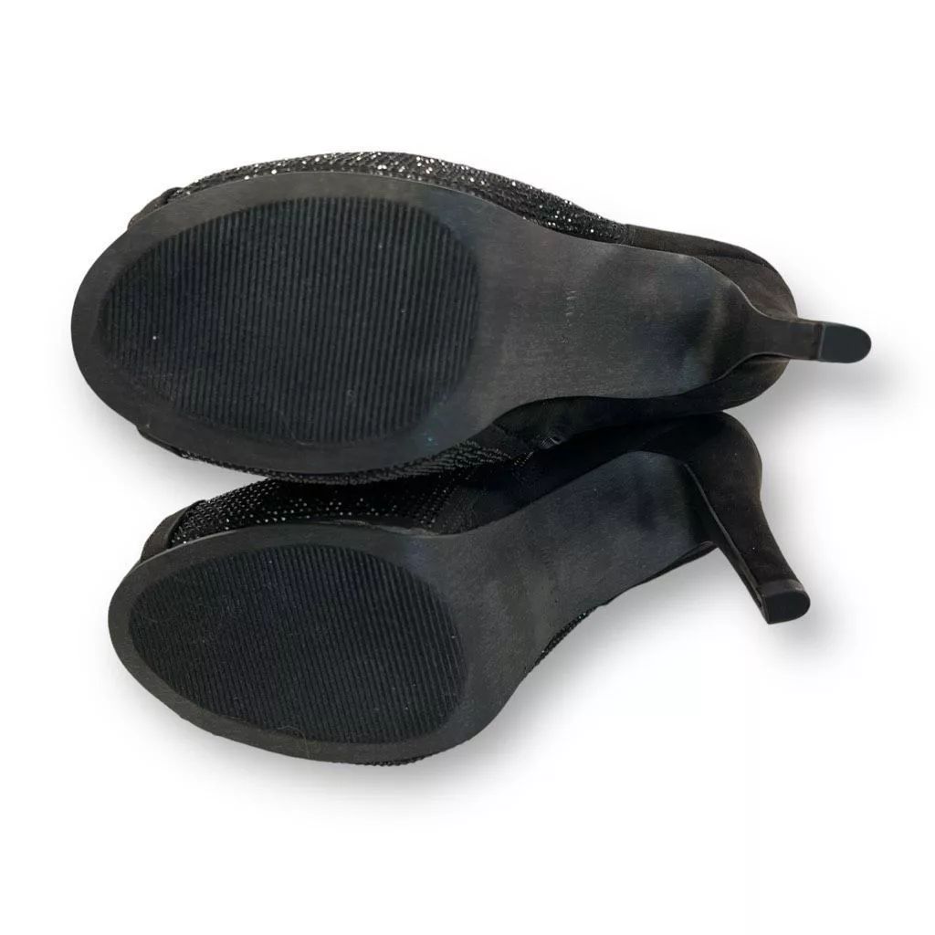Other Heels Other Torrid Rhinestone Pointed Booties Size 9.5 Black
