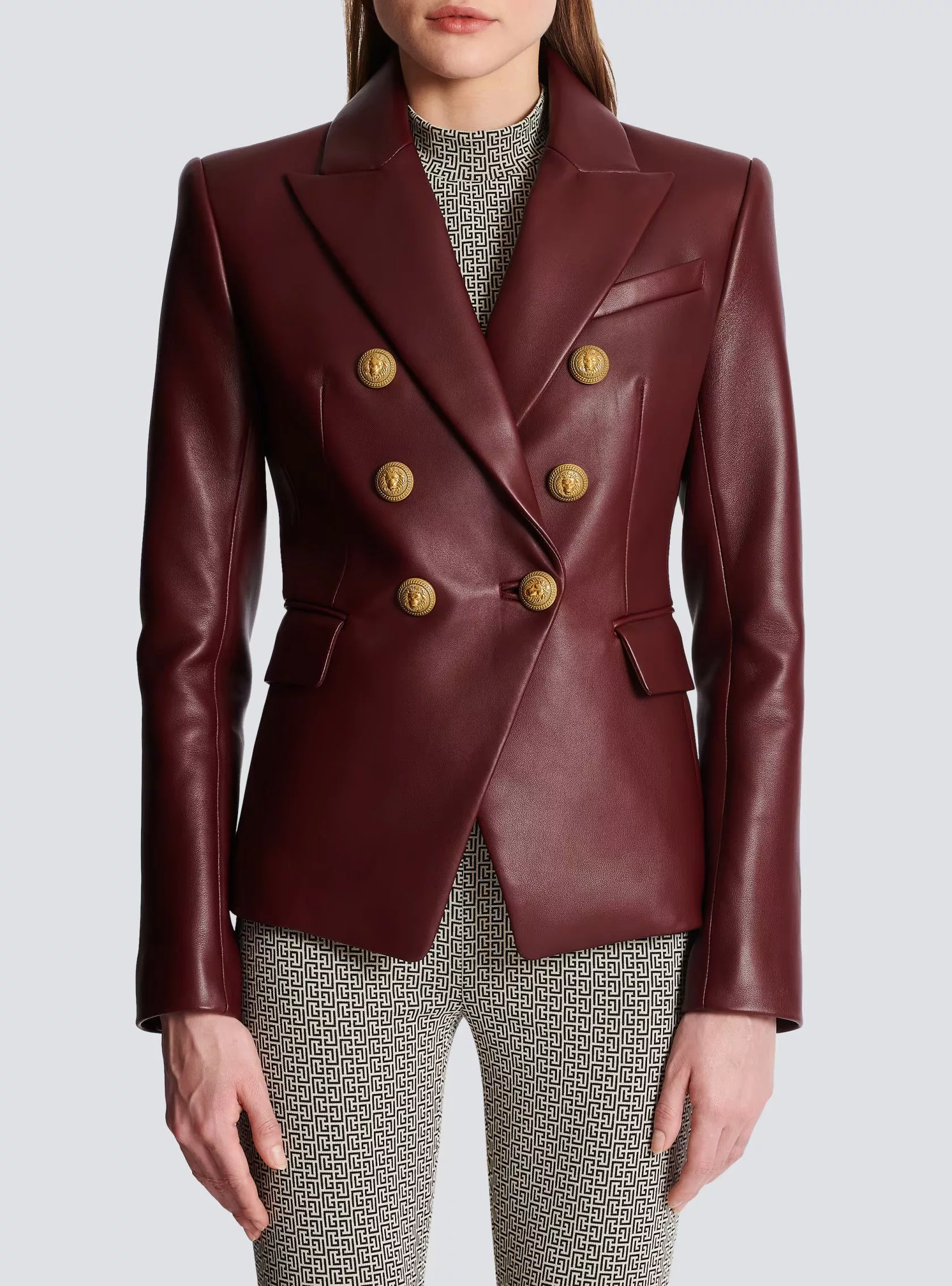 Balmain Jackets Balmain o1w1db10624 Jacket in Brown
