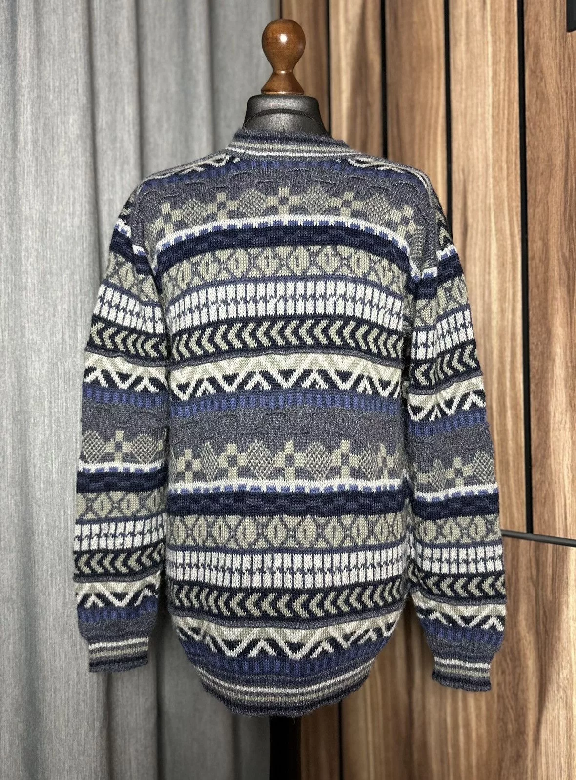 Other Sweaters Knitwear Other Origin Alpaca 100% Alpaca Sweater Jumper Cardigan Size XL Multi Luxury