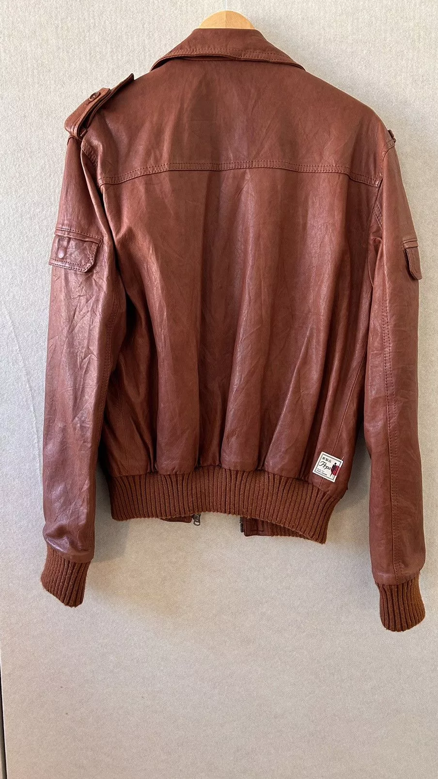 Prps Leather Jackets PRPS LEATHER BIKER MADE IN ITALY Brown